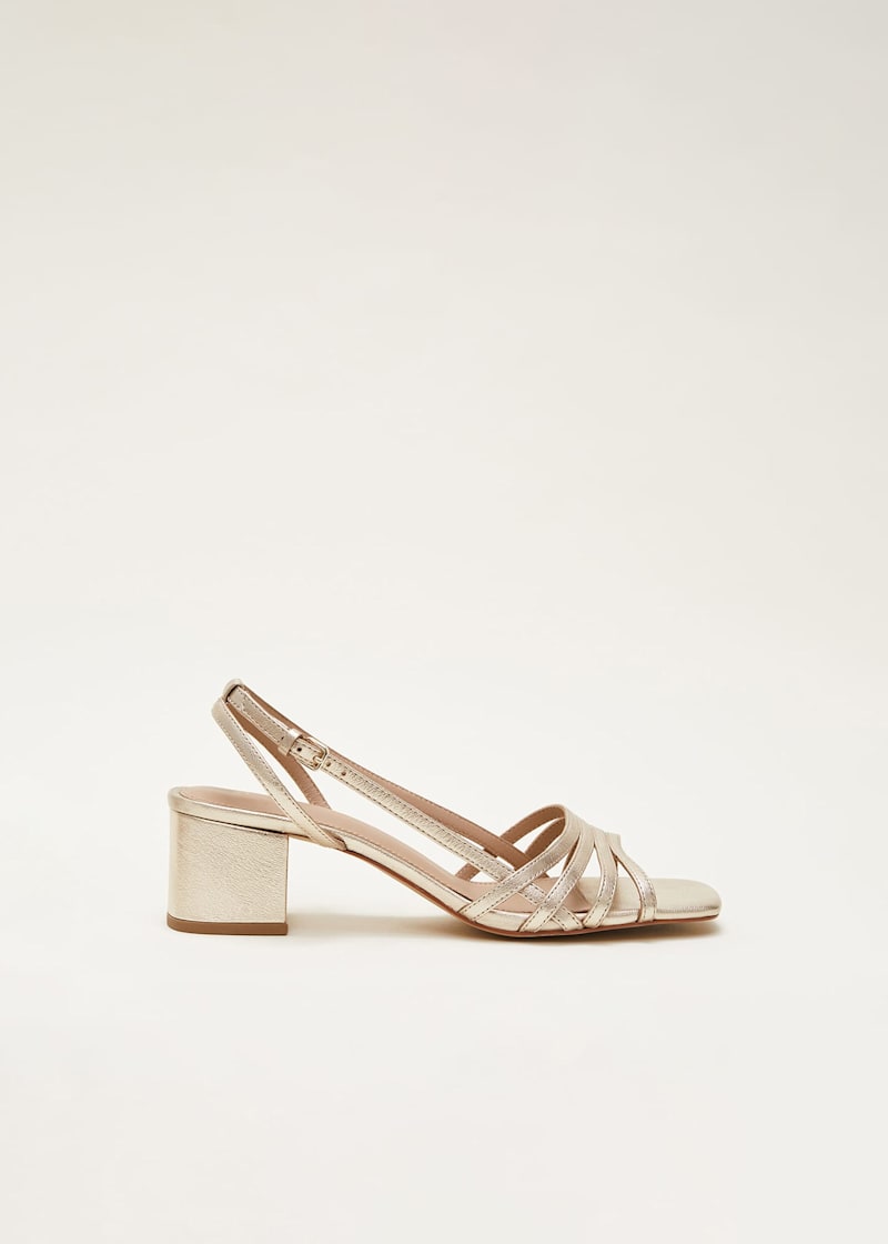 Gold block heels near me deals