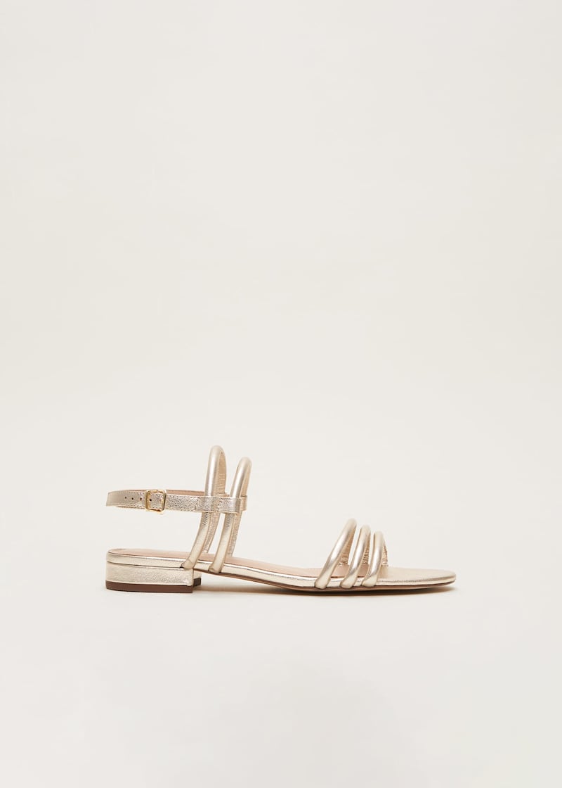 Next gold sandals flat sale