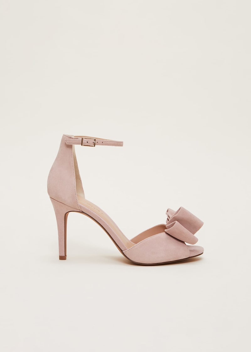 Pink heels bow clearance
