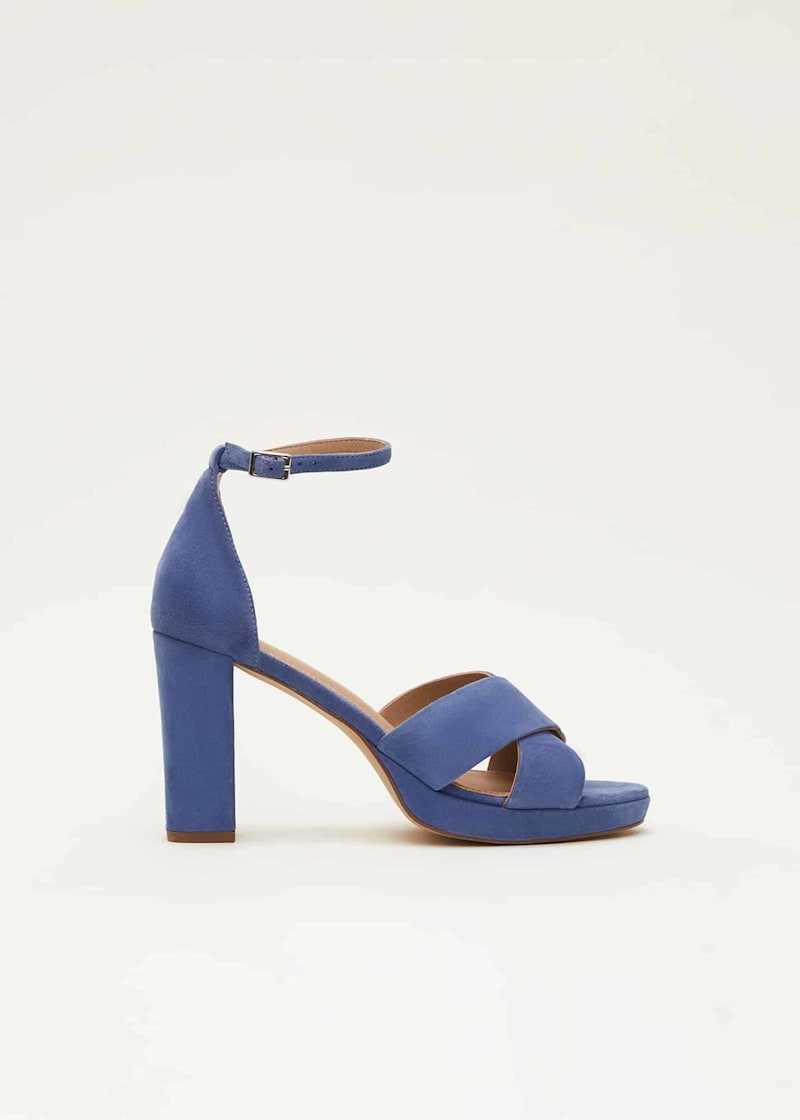 Navy Suede Platform Heels | Phase Eight UK