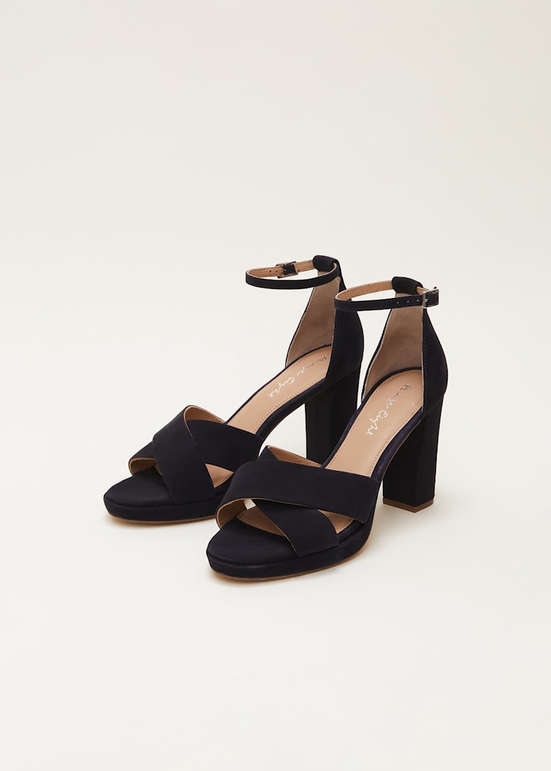 Navy on sale platform shoes
