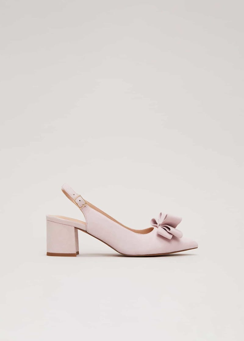 Blush pink cheap block heels