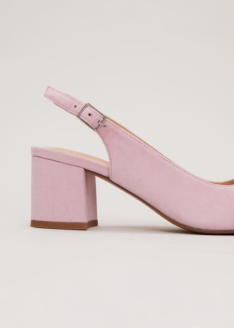 Pink block heel shoes clearance