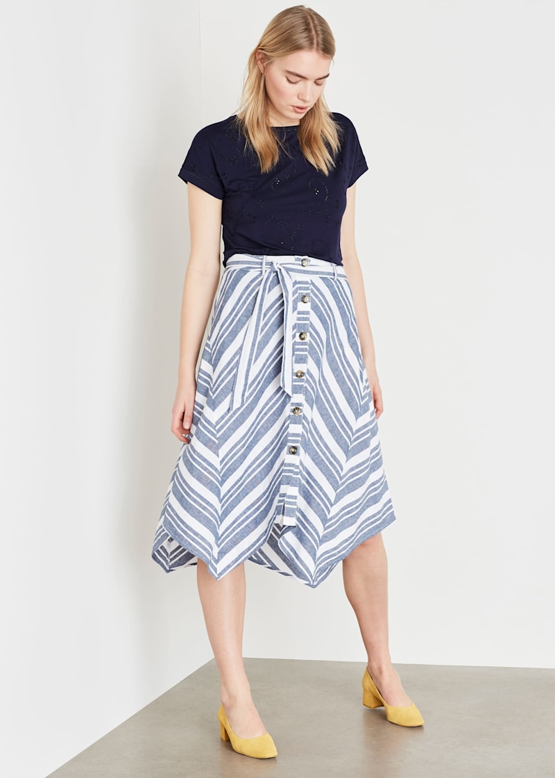 Maggiore Linen Stripe Skirt