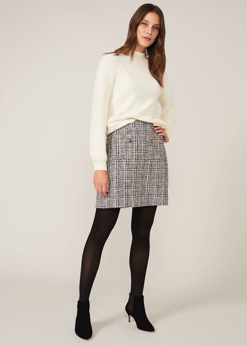 Oasis multi coloured tweed mini skirt online