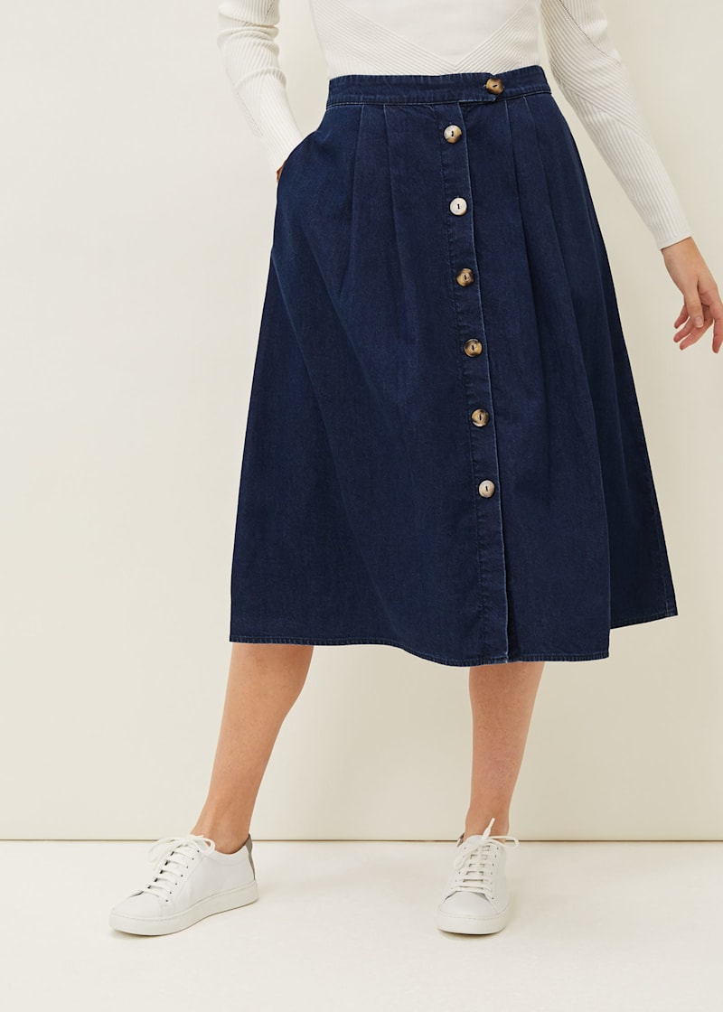 Lusia A Line Denim Skirt