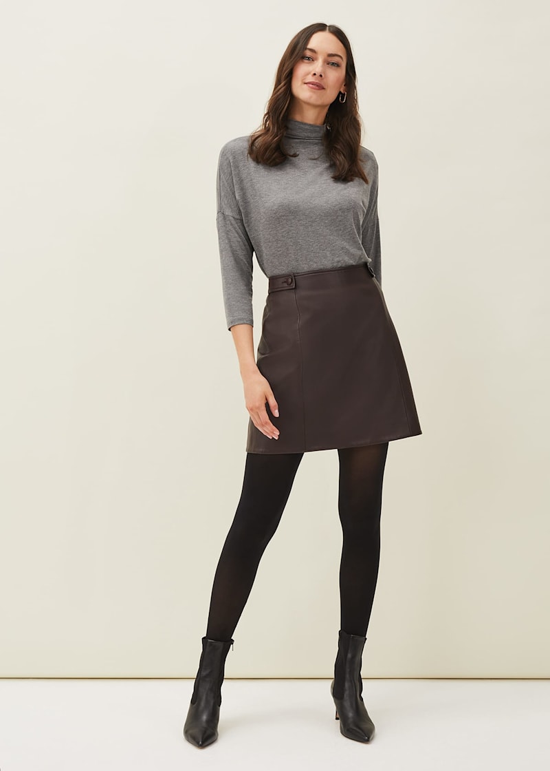Hollister leather skirt discount
