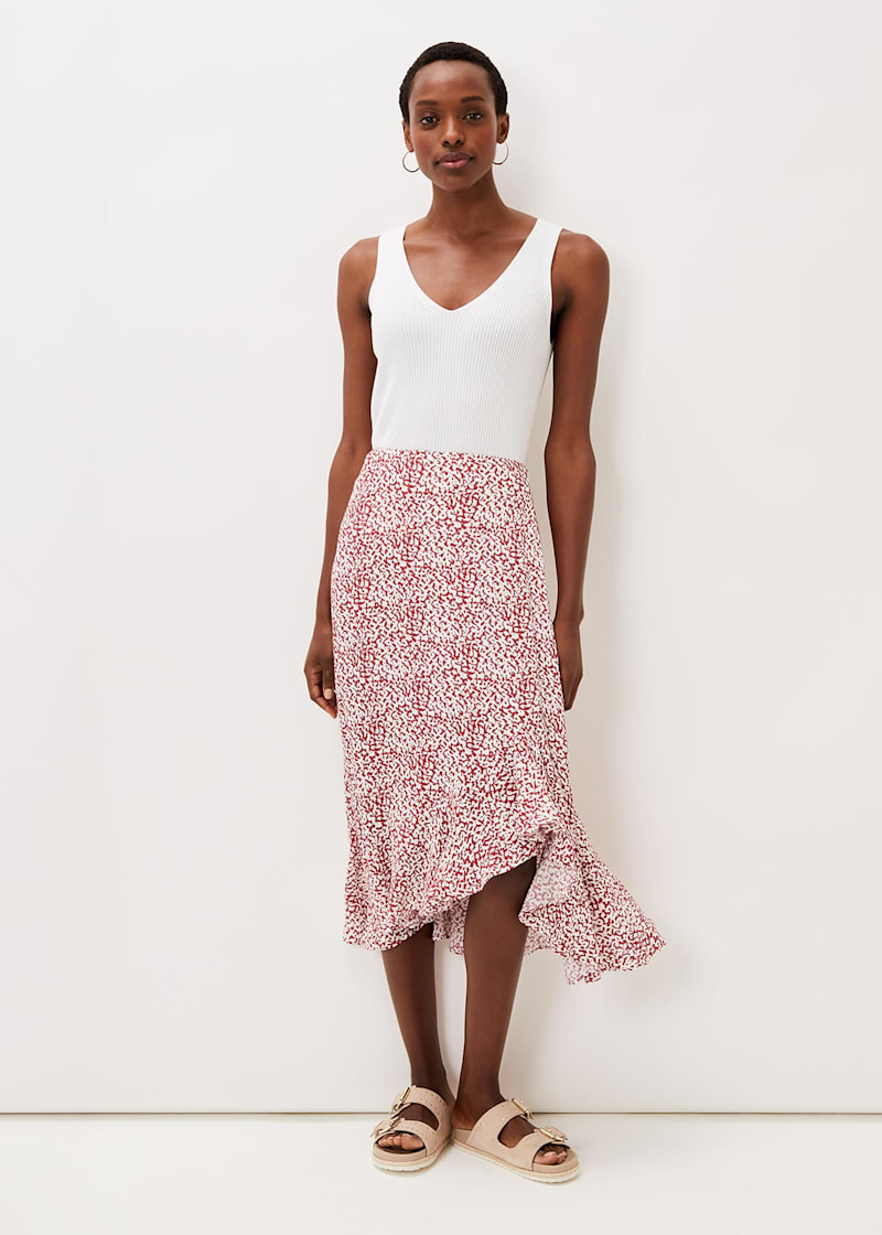 Gingham print skirt sales