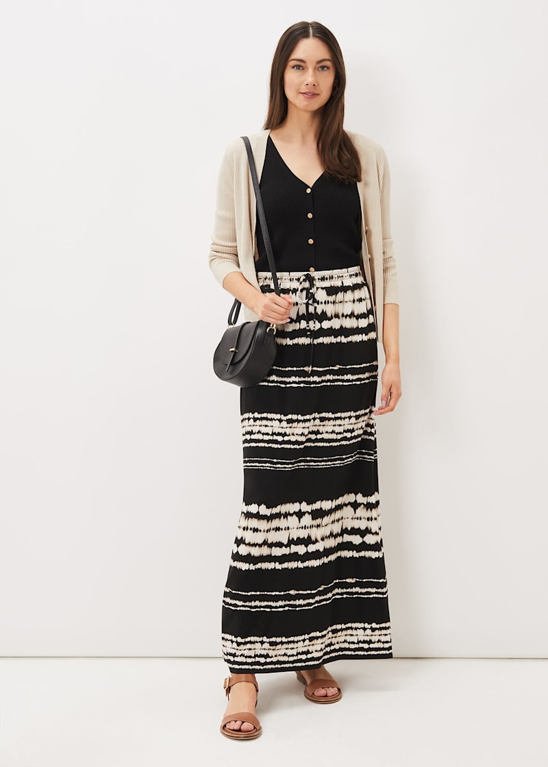 Long black skirt jersey best sale