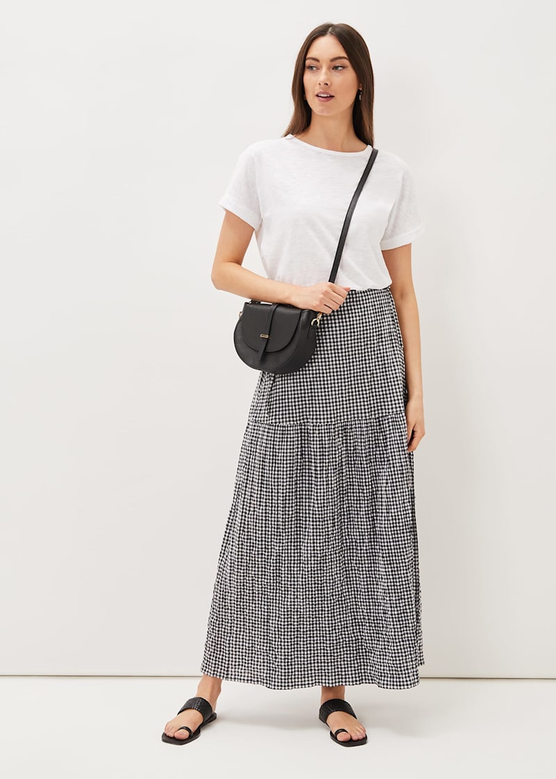 Cotton wrap maxi skirt sale