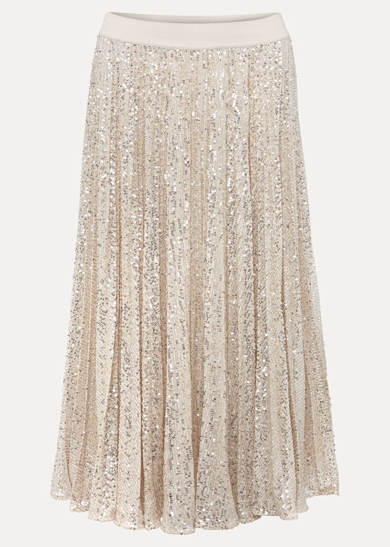 Celeste Sequin Pleat Skirt | Phase Eight UK