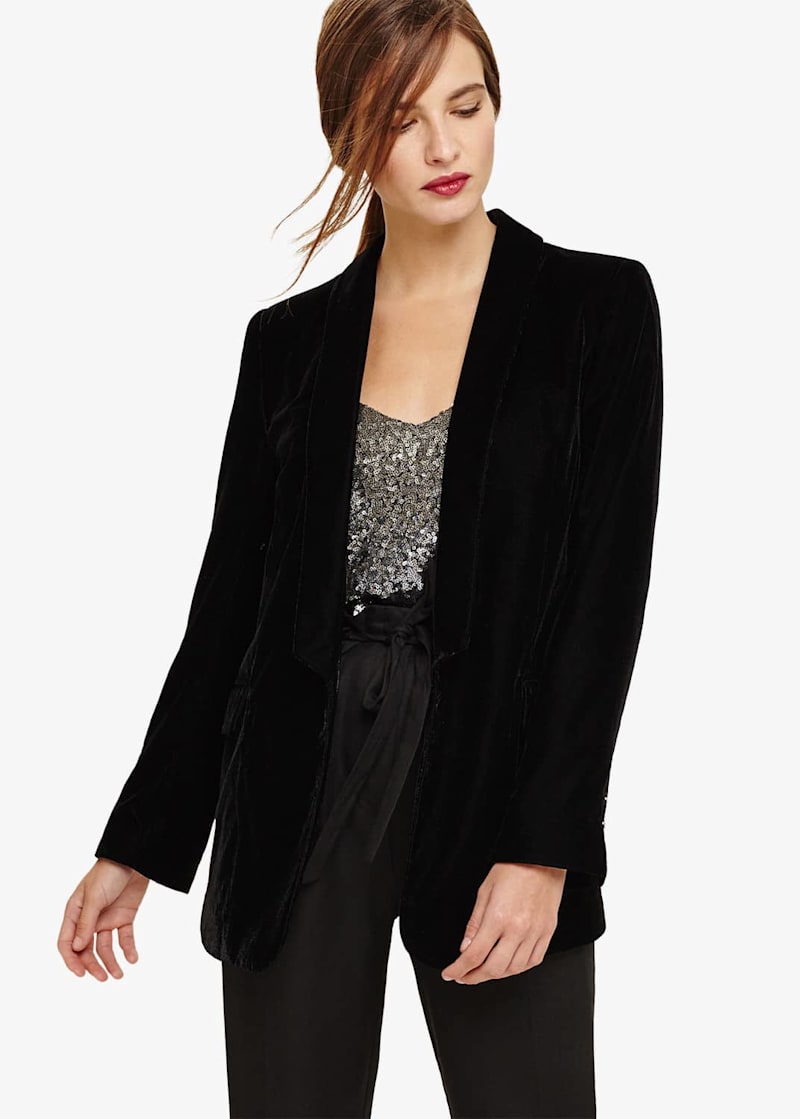 Ladies velvet jacket uk cheap