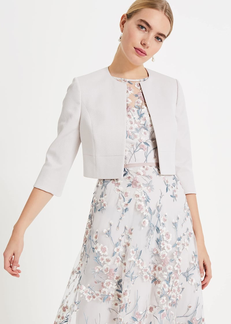 Phase eight tara textured jacket misty mauve deals