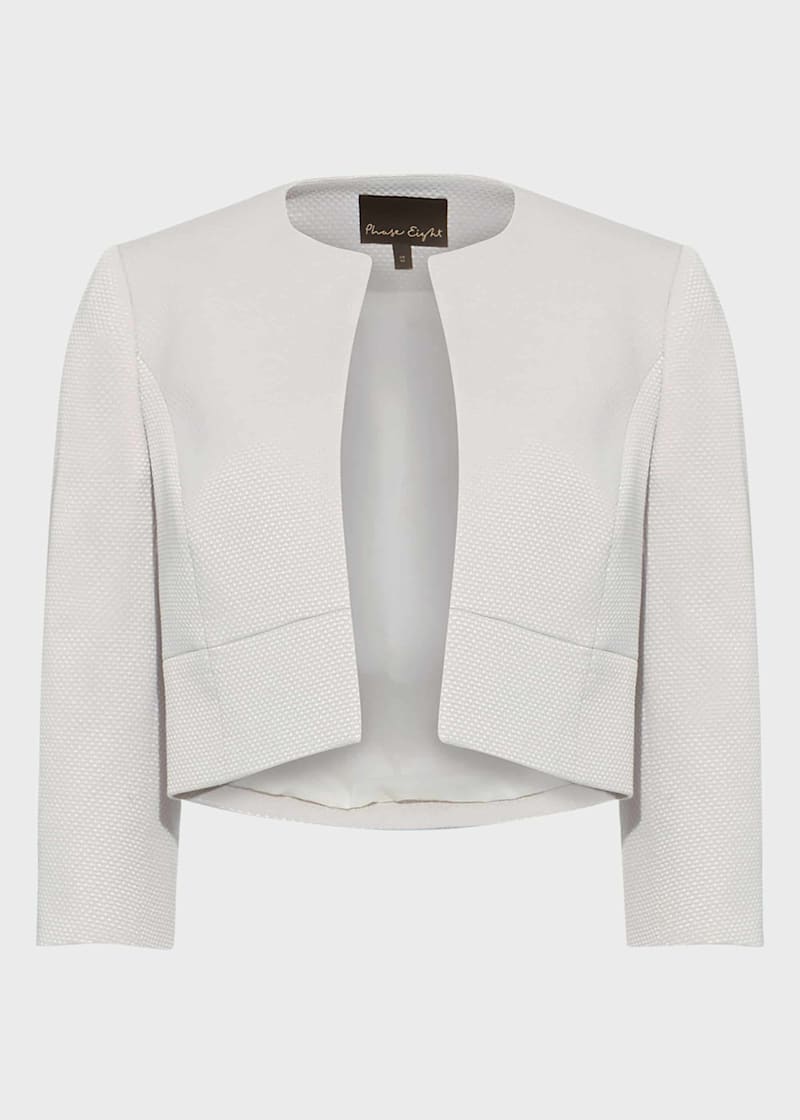 Phase eight tara textured jacket misty mauve on sale