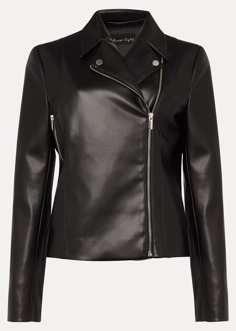 Phase eight leather jacket on sale