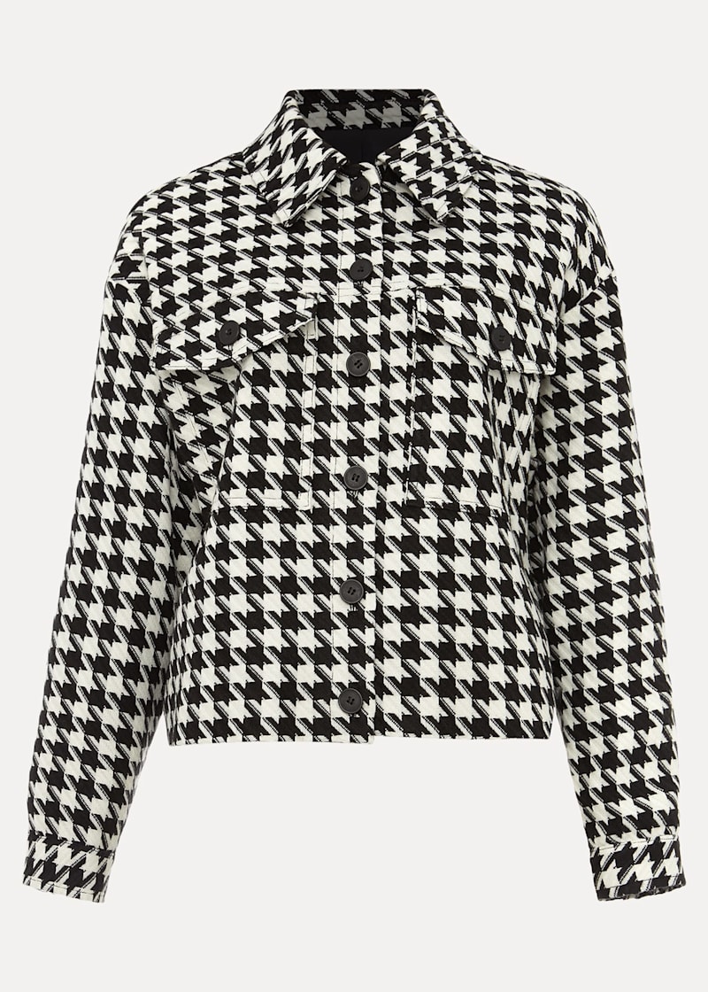 Black and white dogtooth jacket sales