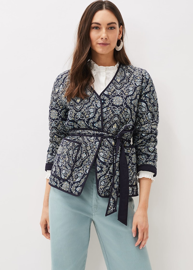 Polly Paisley Reversible Quilted Jacket | Phase Eight UK |