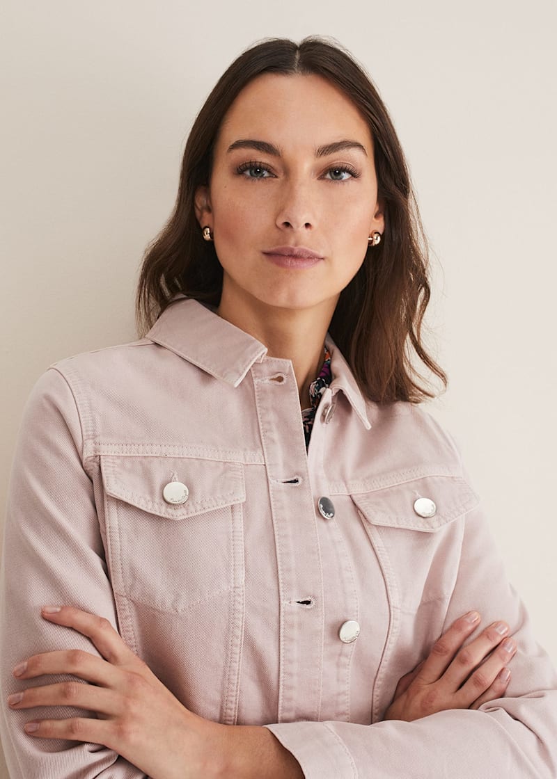 Mint velvet pink 2025 denim jacket