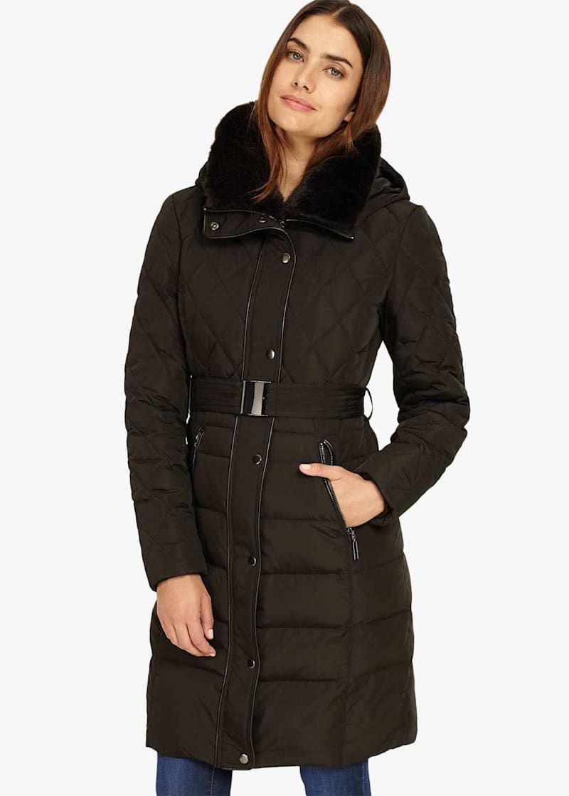 Deasia Long Diamond Puffer Coat