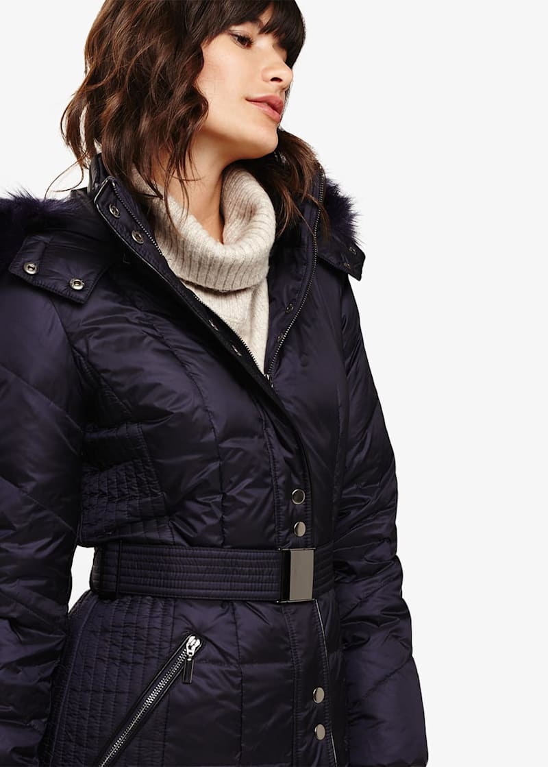 Phase eight gretyl illusion clearance panel puffer coat navy