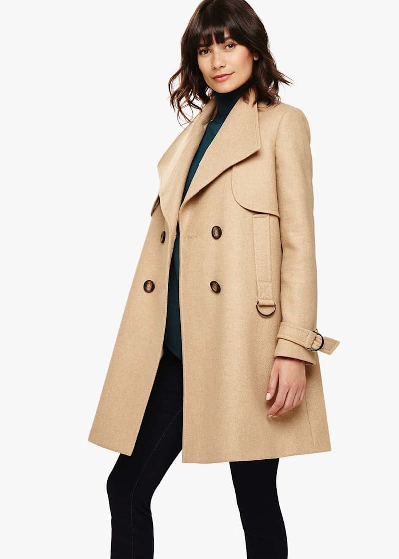 Camel sales swing coat