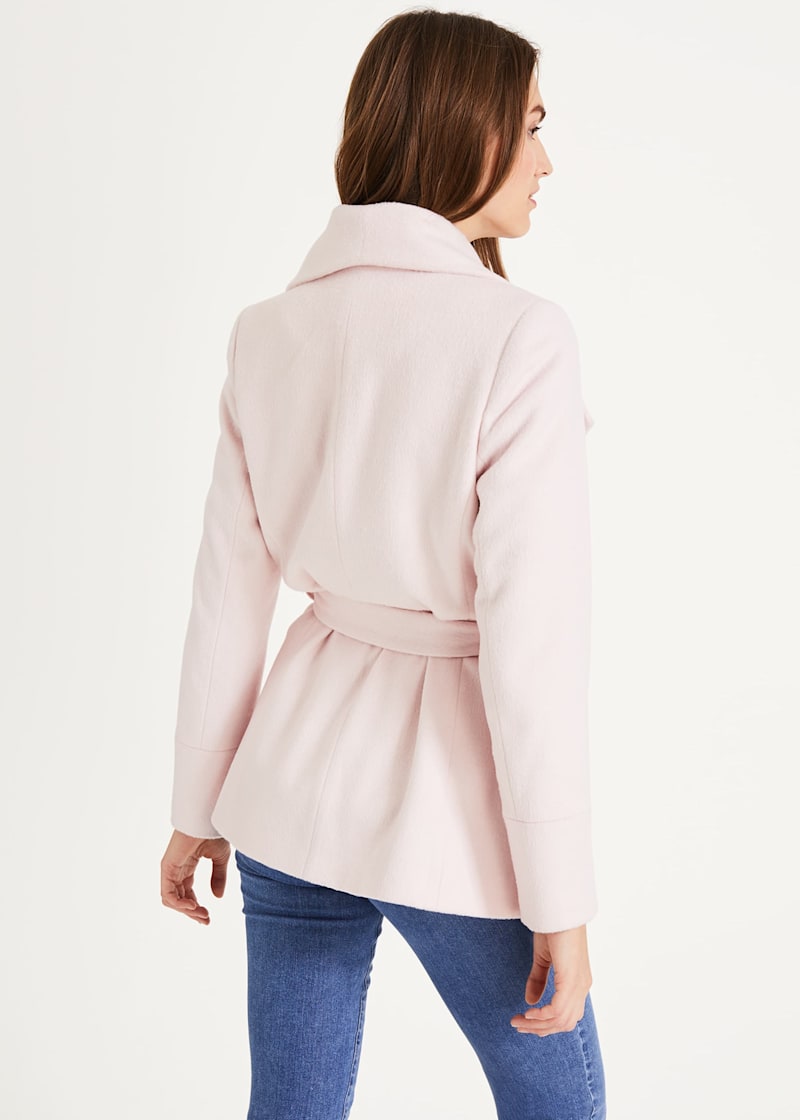 Nicci Short Belted Wool Coat
