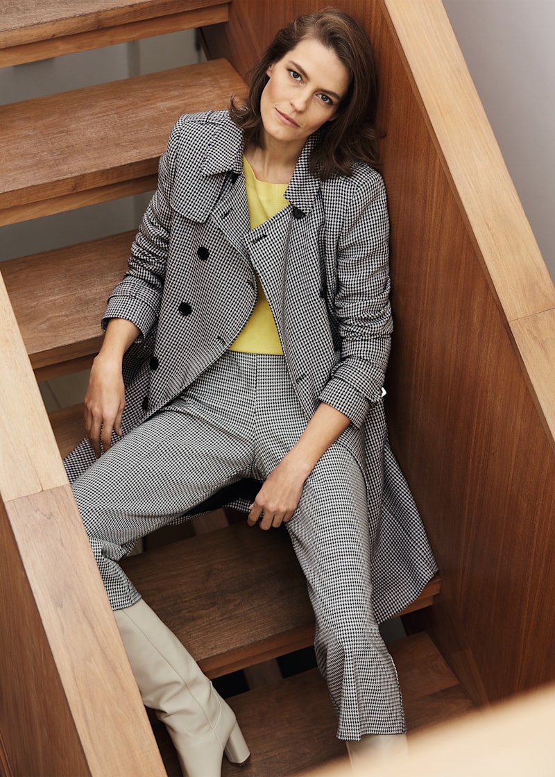Dogtooth trench coat online