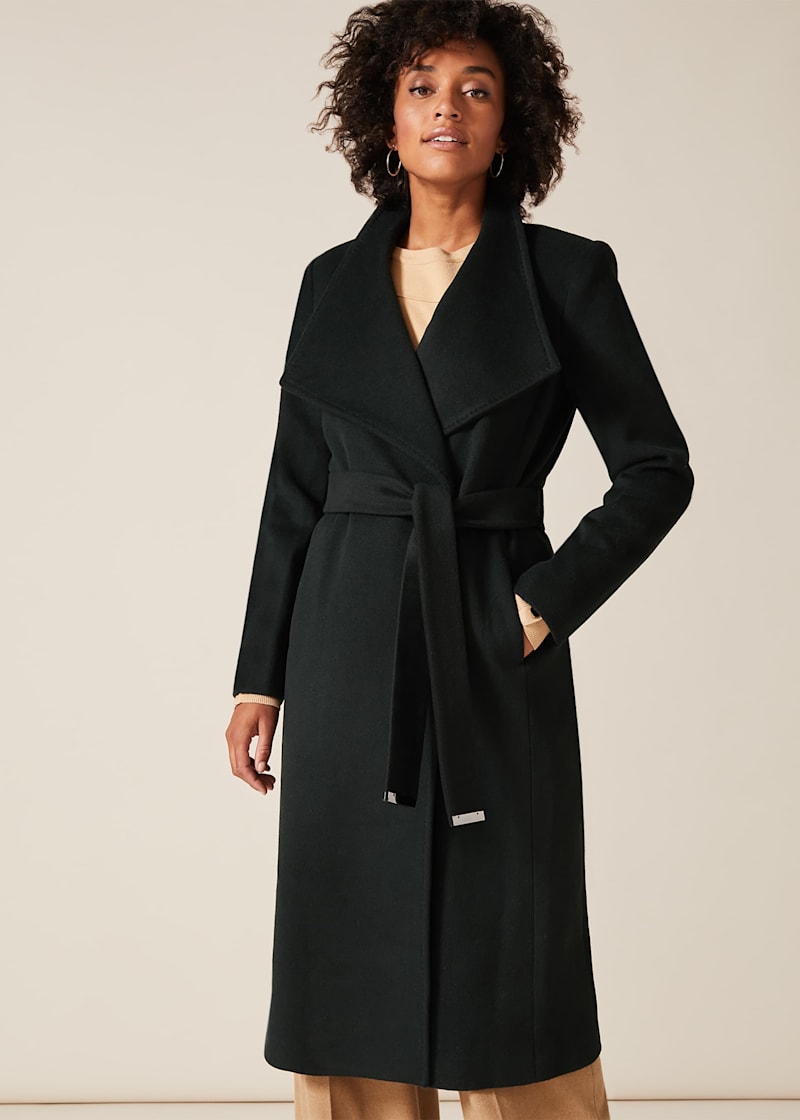 Phase eight nicci belted coat emerald cheap