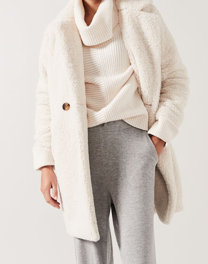 Velvet teddy coat on sale