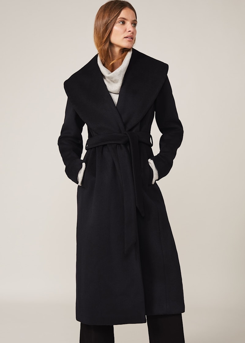 Ariana Wool Wrap Coat