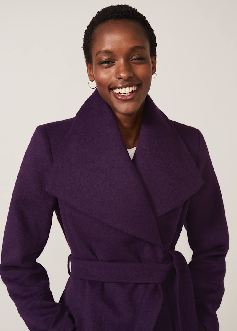Next purple belted coat outlet