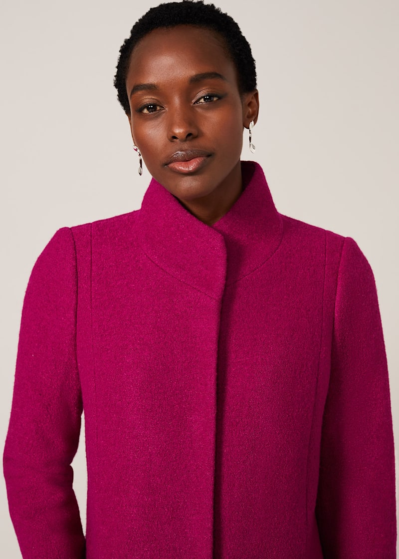 Red boiled wool jacket on sale