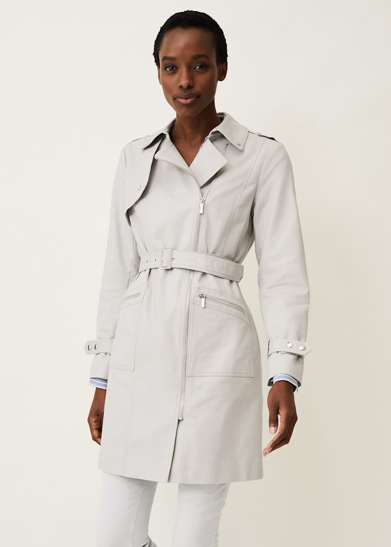 Biker trench hot sale coat