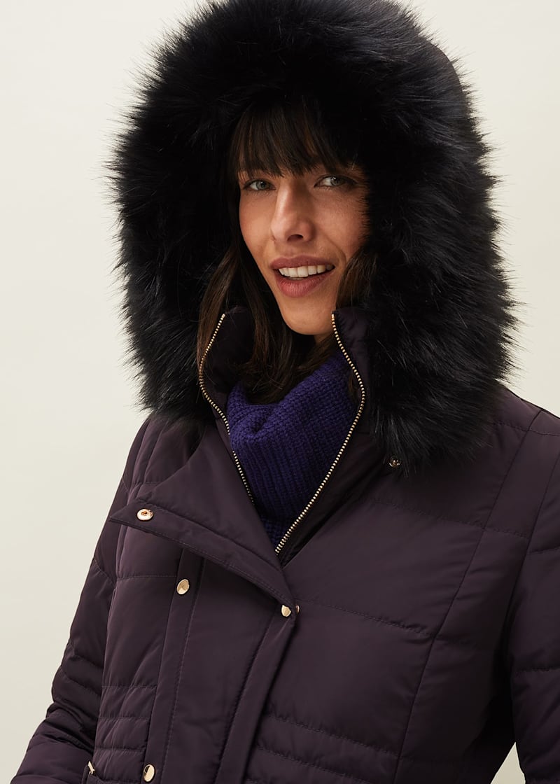 Leonor Tie Belt Midi Puffer Coat