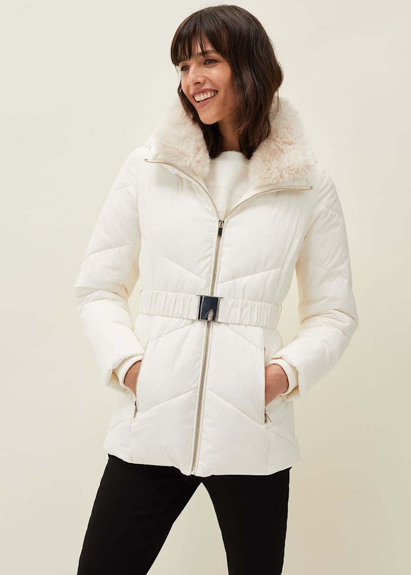 Womens high shine coat deals