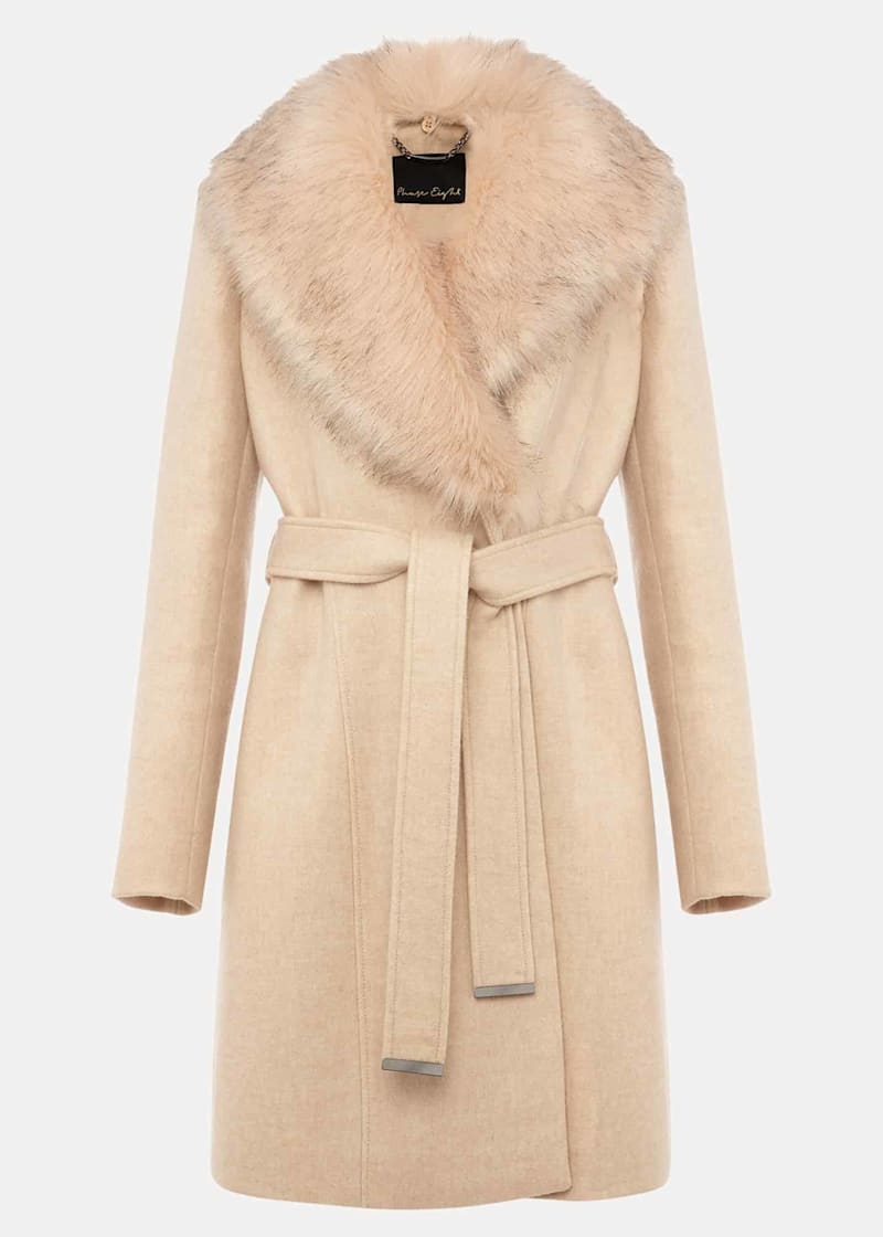 Nina Fur Collar Coat