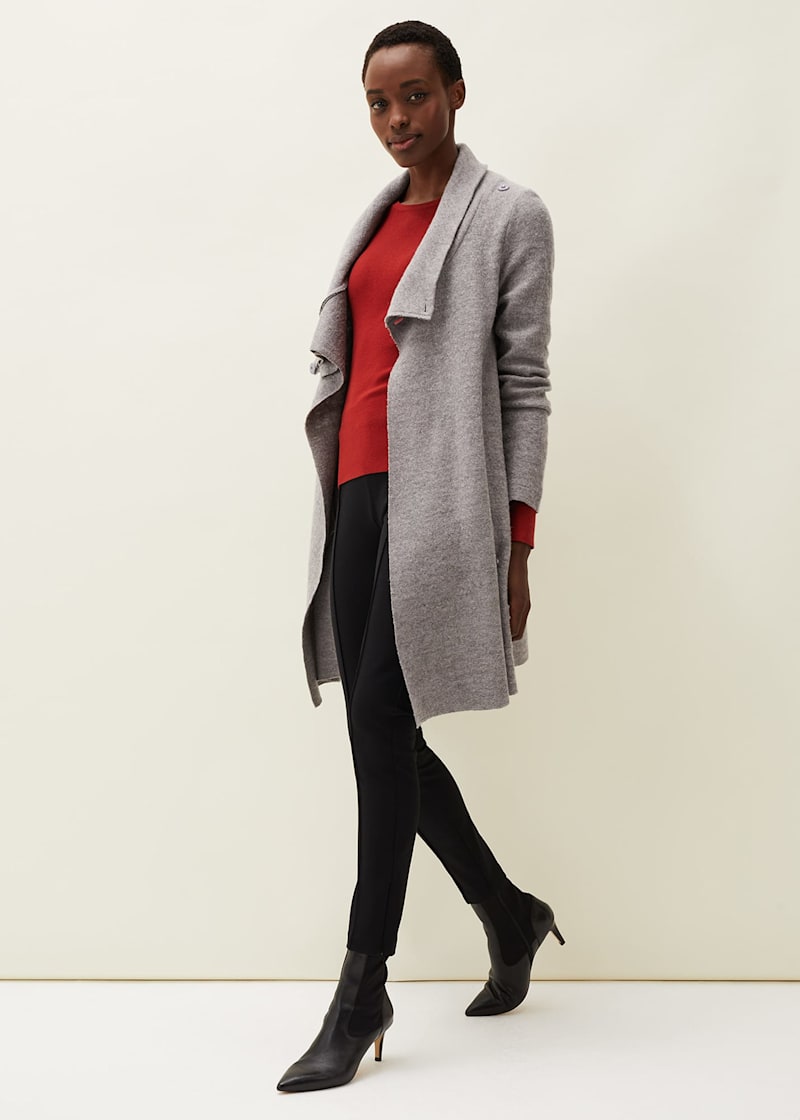 Next grey wool coat new arrivals