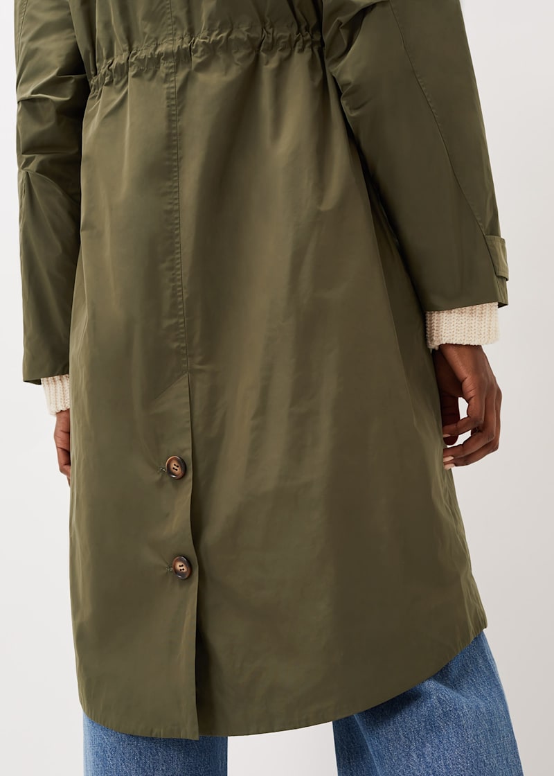 Whistles megan casual shop parka coat khaki