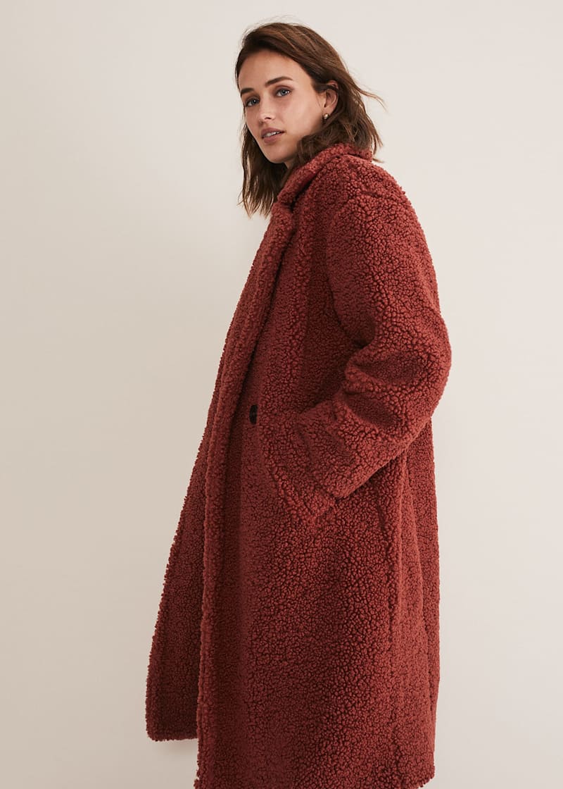 Long line teddy bear hot sale coat