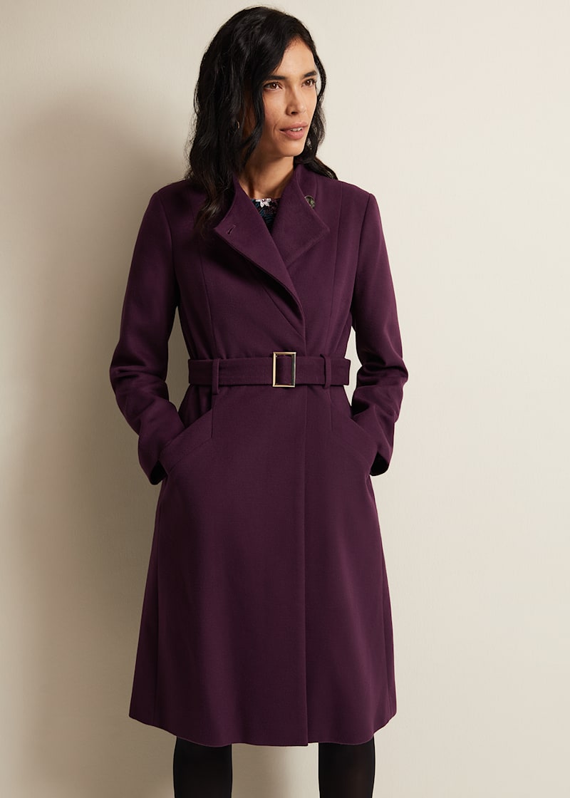 Susie Collarless Wrap Coat | Phase Eight UK