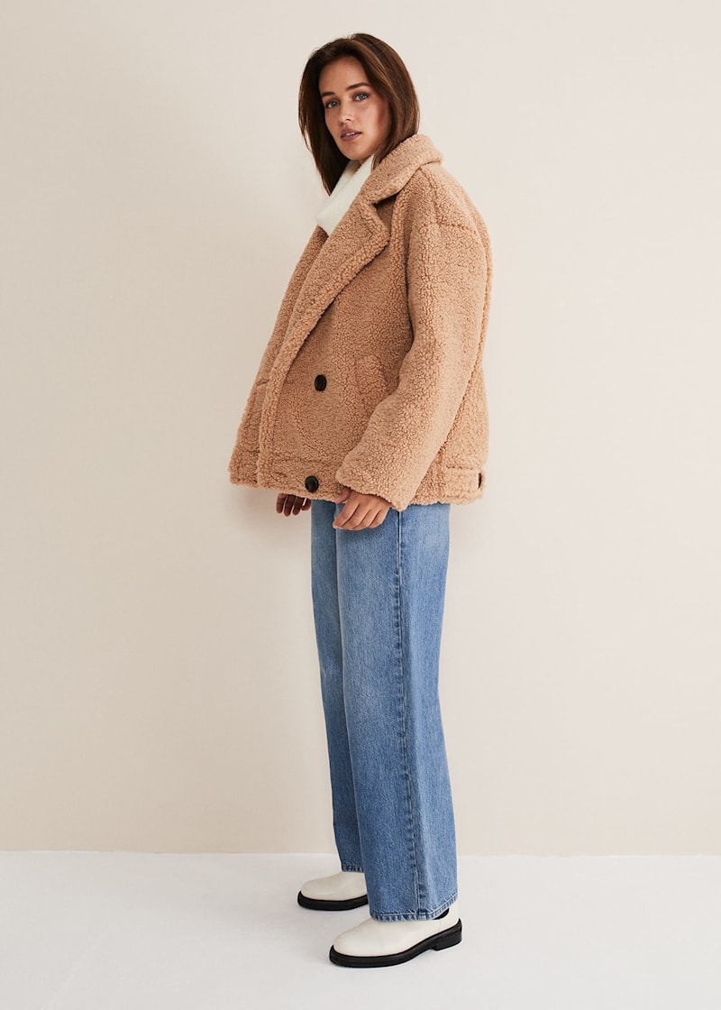 Short best sale teddy coats
