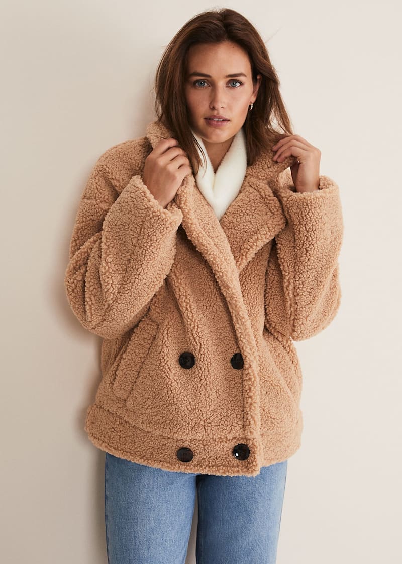 Short teddy bear coat shop