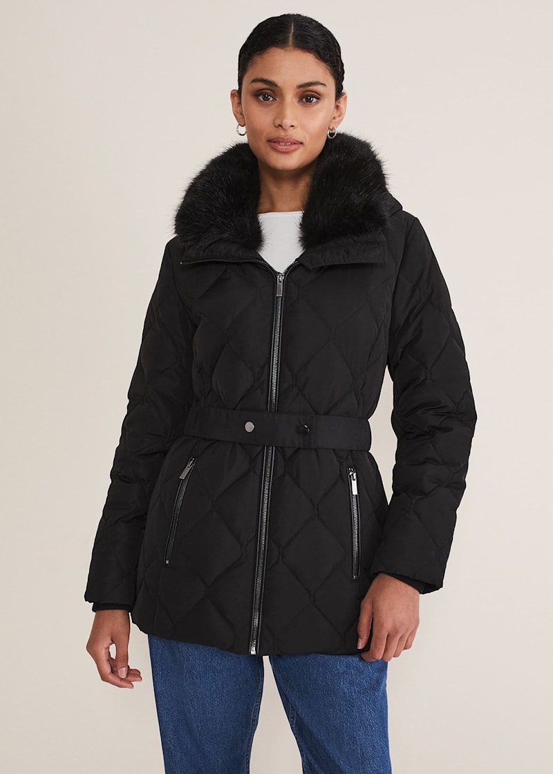 Kia Popper Belted Short Puffer