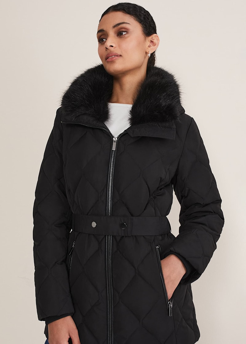 Deasia short diamond outlet puffer coat