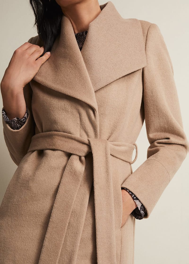 Camel wrap coats outlet