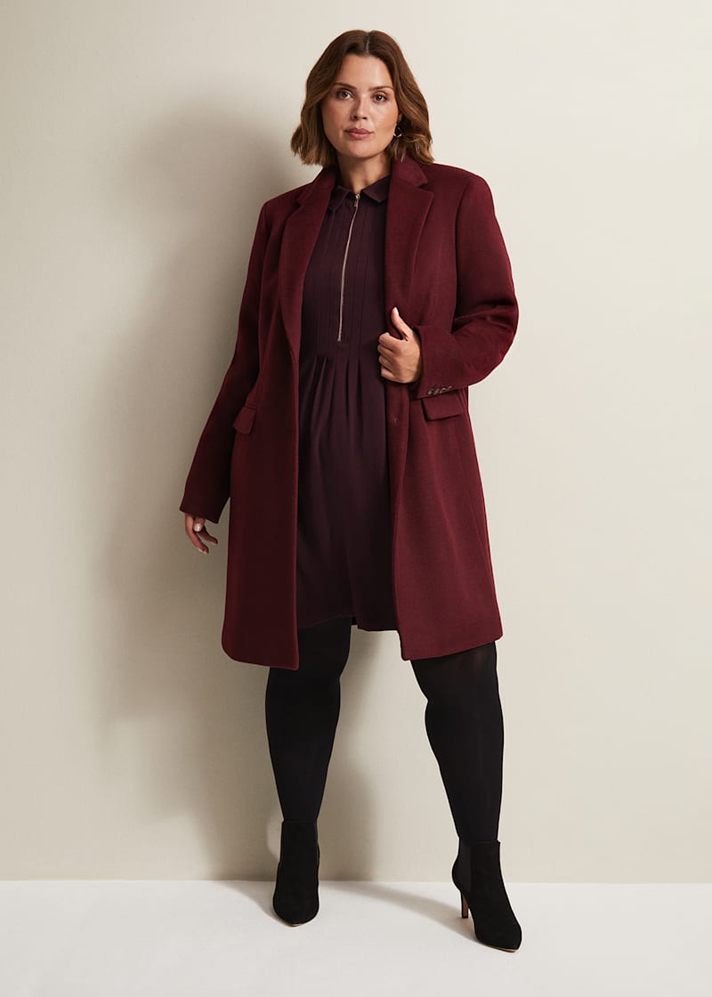 Lydia Blue Wool Smart Coat